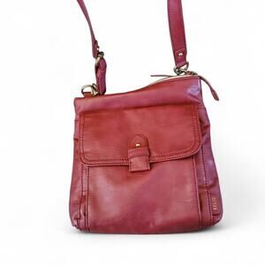 Relic by Fossil Red Oxblood Crossbody Bag Vegan Casual Bohemian